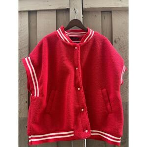 Do everything in Love Red Fleece Vest One Size